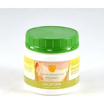 Koupelová kosmetika LACOFORM Pleťový peeling - sůl do sauny, máta peprná 500 g