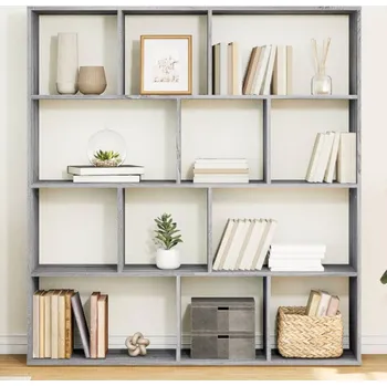 Knihovna Knihovna šedá sonoma 102 x 29 x 143 cm kompozitní dřevo