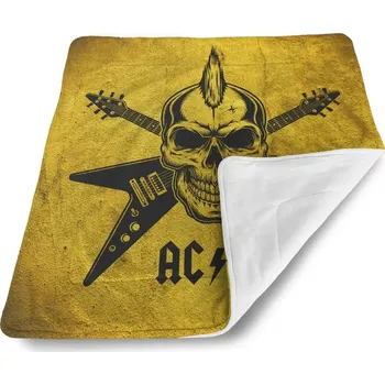 deka Sablio Dětská deka pro miminko ACDC Lebka - 80x100 cm