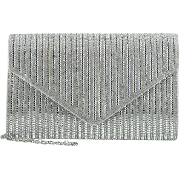 Kabelka Třpytivá dámská plesová kabelka Moon Mariel, stříbrná