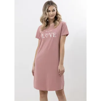 Dámská noční košile Leptir noční košile 320/05 - starorůžová, M (Bavlněná noční košile dámská)