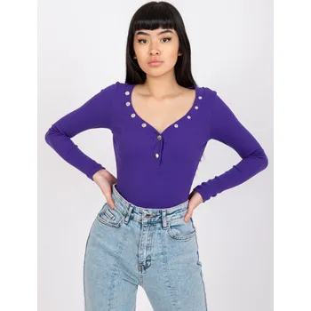 Dámské tričko Fialové tričko Tracy s ozdobným výstřihem RV-BZ-7439.18-violet Velikost: L