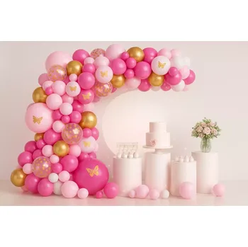 Balónek Balónková girlanda 79 ks (růžovo zlatá)