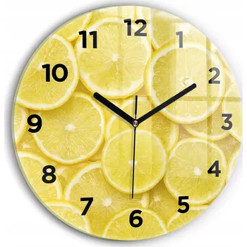 Hodiny Nástěnné hodiny Wallfluente žluté 30 cm