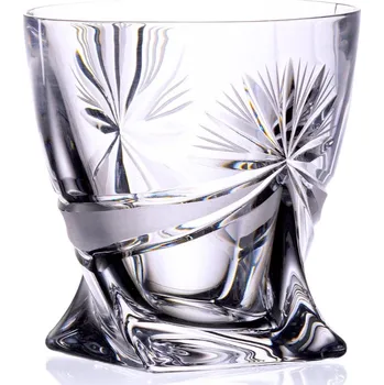 Sklenice Bohemia Crystal Ručně broušené sklenice na whisky a rum 340 ml 6 ks Mašle