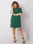 Tmavě zelené dámské šaty RV-SK-6319.65-green Velikost: 2XL