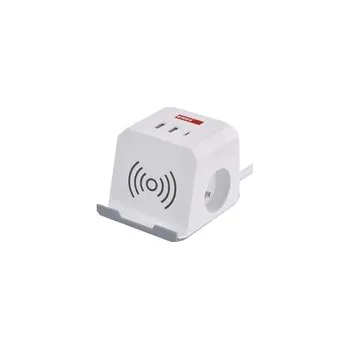 Prodlužovací kabel Prodlužovací kabel EMOS P0212CQ s bezdrátovou nabíječkou