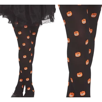 Dámské punčochy SmiffysDětské černé punčocháče s dýněmi