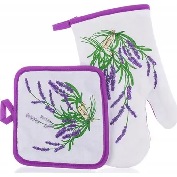 Utěrka Kuchyňská rukavice + utěrka, 2 dílná, Levandule Banquet