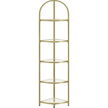 Knihovna Regál Vasagle 28 cm x 158 cm x 28 cm zlatý