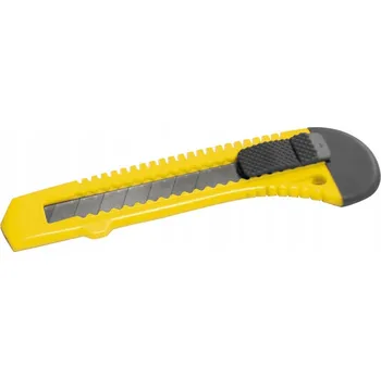 Pracovní nůž Nůž s odlamovací čepelí 18 mm, tlačítková svorka