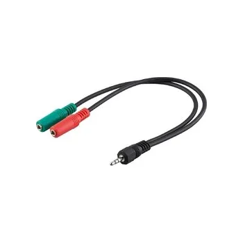 Audio kabel Audio adaptér 2x GN - 1x WT jack 3,5mm 30cm Goobay