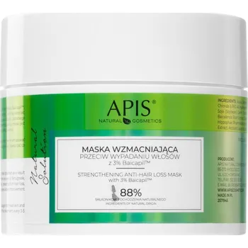 Vlasová regenerace Apis Natural Cosmetics Natural Solution 3% Baicapil posilující maska pro slabé vlasy s tendencí vypadávat 200 ml