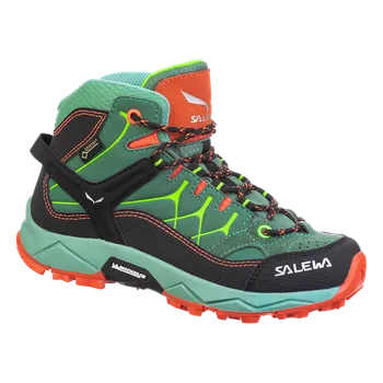 Dětská treková obuv Dětské trekové boty SALEWA Jr Alp Trainer Mid GTX EU 35, Myrtle/Tender Shot
