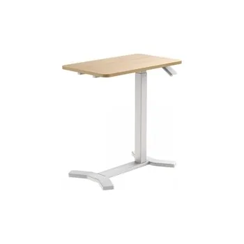 Jídelní stůl Buddy bílý nastavitelný stůl na kolečkách. dřevo