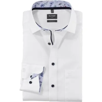 Pánská košile Olymp pánská společenská košile Modern Fit Luxor 120674 00 Bílá 48
