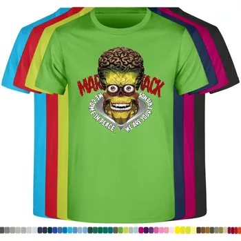 Dívčí tričko detske-levne-bavlnene-tricko-potisk-mars-utoci Barva: Lime - limetková, velikost: 152