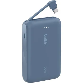 Powerbanka Belkin BOOST CHARGE™ USB-C Power Delivery PowerBanka s integrovaným USB-C kabelem, 10000mAh, 20W, modrá