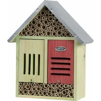 Hmyzí hotel Hotel pro hmyz HAPPY BEATLE, 100% FSC, 31x14x40cm, přírodní/červená|Esschert Design