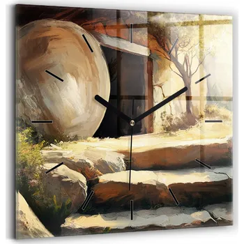 Hodiny Nástěnné hodiny SacroArte, hnědé, 30 cm