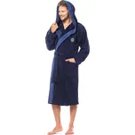 Dlouhý pánský dlouhý župan s kapucí L&L George M-2XL męski Velikost: M, Barva: Tmavě modrá