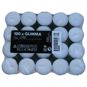Svíčka Čajové svíčky Glimma 100 ks