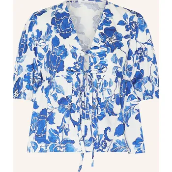 Mrs & Hugs Dámská Cropped Halenka, bílá / modrá, 36