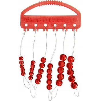 Dětské navlékací korálky SKLENĚNÉ KORÁLKY CORMORAN ČERVENÉ