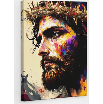 Obraz Fotoobraz s náboženským motivem na plátně, vertikální - Ježíš v trnové koruně, 40x60 cm