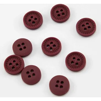 Knoflík Dírkový košilový knoflík - vínový - průměr 1,2 cm