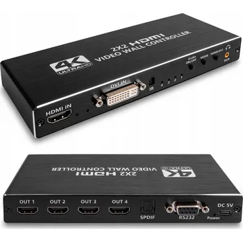 Zabezpečení domácnosti HDMI VIDEO WALL KONTROLER 2X2 ROZDĚLOVAČ