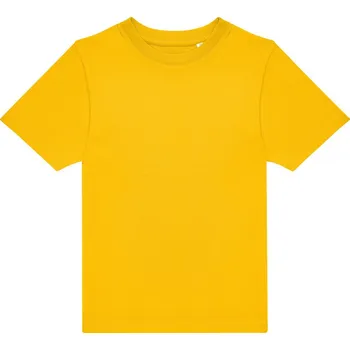 Chlapecké oblečení B&C Tričko B&C E190 kids, těžká bavlna, krátký rukáv, dětské COT01010T21063-gold Zlatá 7-8