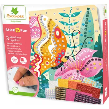 Výtvarná sada Stick & Fun - mozaika - motýlci