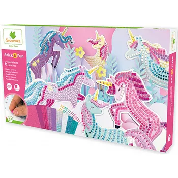 Výtvarná sada Stick & Fun - XXL kreativní sada - mozaika - jednorožci