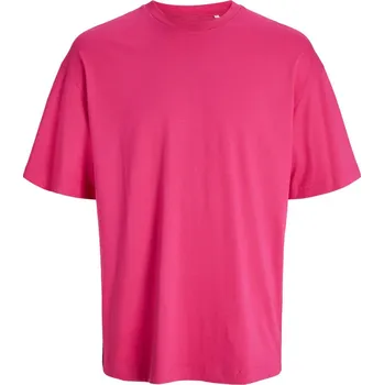 pracovní tričko Jack & Jones Tričko Classic Oversize T, oversize, krátký rukáv, unisex COT423911aoa04-fuchsia ros XL Růžová fuchsia