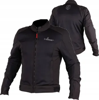 Moto bunda Bunda HUSAR RAVEN černá Softshell motocyklová nepromokavá MESH panely