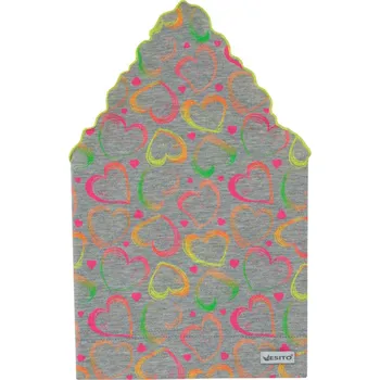 Šátek Esito Dívčí šátek Neonová srdce šedá Velikost: 42