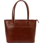 Hnědá kožená kabelka Florence L12