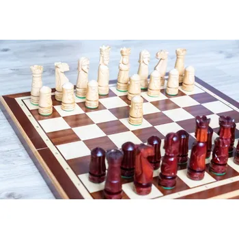 Šachy Dřevěné šachy Zámecké veliké + doprava zdarma