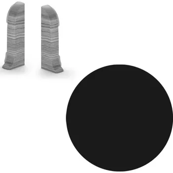 soklová lišta NOVÁK Koncovka L+P k soklové liště PVC černá hladká 56x23, 1 pár NGTK15