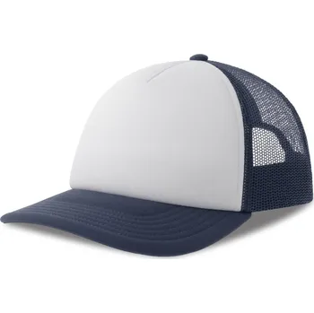 Pracovní přilba Atlantis Headwear Kšiltovka Kid Rapper-S Trucker, 5 panelová COT33029590899-white/navy UNI Bílá/navy