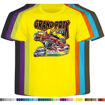 detske-levne-bavlnene-tricko-potisk-formule-grand-prix Barva: Yellow - žlutá, velikost: 128