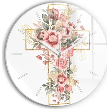 Hodiny Nástěnné hodiny SacroArte bílé 30 cm