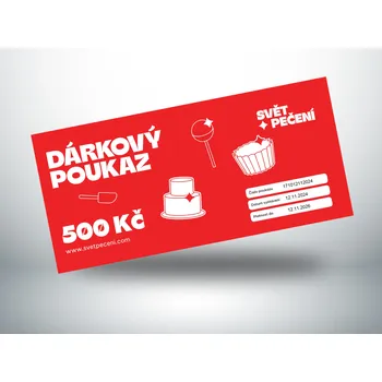 Dárkový potravinový koš Svět pečení Dárkový poukaz - 500 Kč