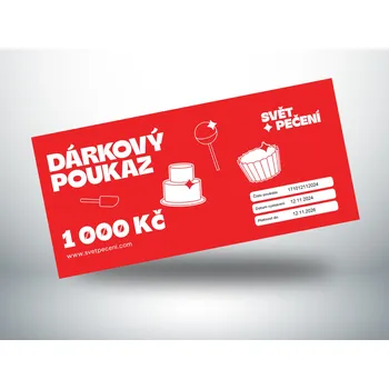 Dárkový potravinový koš Svět pečení Dárkový poukaz - 1000 Kč