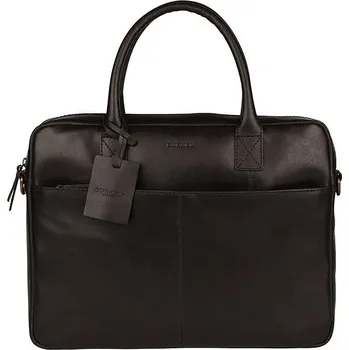BURKELY Kožená UNI taška na notebook Burkely Dario černá
