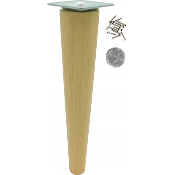 Dřevěné nohy noha nožka k nábytku rovná 40 cm uchycení dub surová