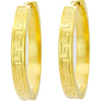 Náušnice BRUNOshop.cz Náušnice kroužky ŘECKÝ VZOR GOLD