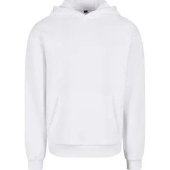 Pracovní oblečení Build your Brand Mikina s kapucí Fluffy BY 284, těžká bavlna, pánská COT56028400101-white S Bílá
