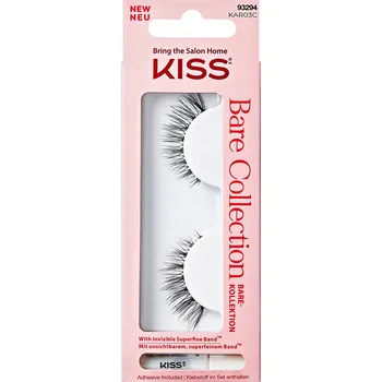 Umělé řasy KISS umělé řasy Bare Collection KAR03, 1 pár & Lepidlo na řasy Net Wt. 1g (0.035 oz).